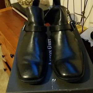 Black Leather Ankle Boots